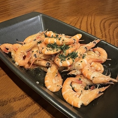 赤社エビのガーリック焼き