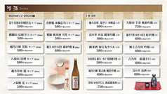 清酒(1合・2合) 638円(税込)～1078円(税込)