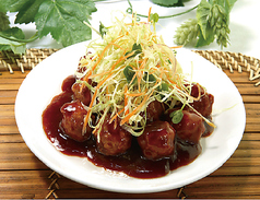 豚肉の黒酢団子