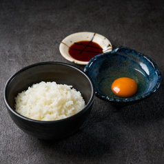 北坂養鶏場のもみじたまご使用　たまごかけご飯