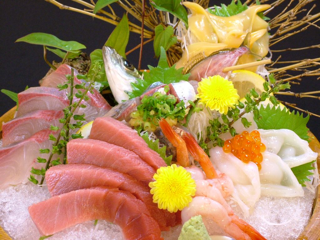 少しくだけた接待でも、このお刺身一つで、パッと華やぎます。