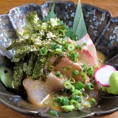 お刺身胡麻醤油和え