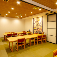 広々とした個室をご用意！宴会やご家族での集まりに最適