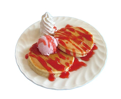 パンケーキイチゴ