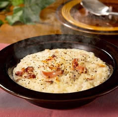 薪火焼きベーコンのチーズリゾット
