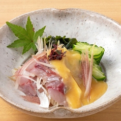 秋鯵とみょうがの酢味噌和え