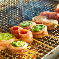 看板！！博多野菜巻き串！新感覚の美味しさを堪能。