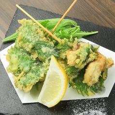 牡蠣と大葉の天ぷら串