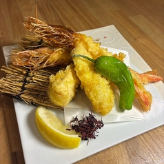 天使海老と魚の天麩羅