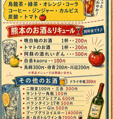 米料金メニュー