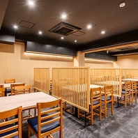 お食事の際の空間も大事にしております