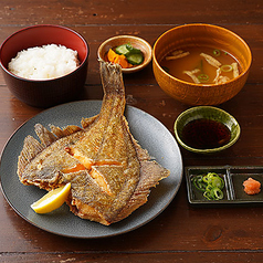 カレイ唐揚げ定食