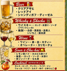 飲み放題メニュー