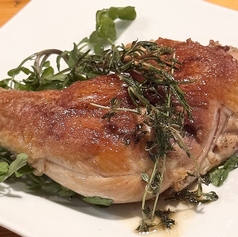 白砂ヶ尾地鳥もも肉のコンフィ