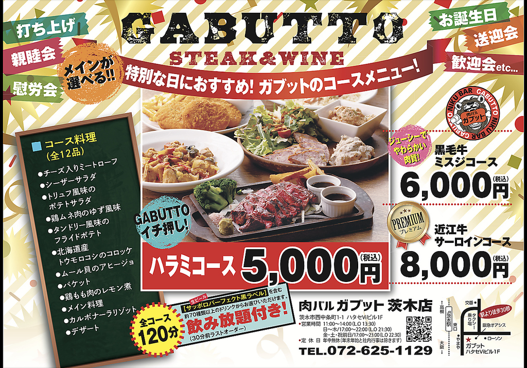 GABUTTOコースは4種類