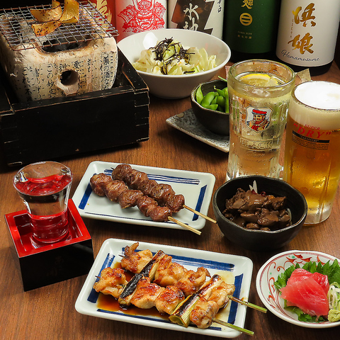 炭火串焼きや絶品料理の数々◎豊富なお酒で楽しい時間を♪
