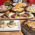 【名物を食べ尽くすコース】お料理7品に120分飲み放題付きで5000円！八兵衛の名物が全て食べ尽くす事が出来るコースです。（※画像はイメージです。お料理はシーズンによって変動します。）