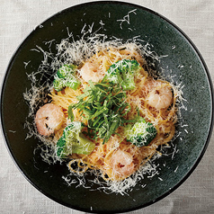 Mentaiko with Shrimp and Broccoli with Mentaiko cream sauce