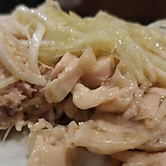 鶏肉ネギ油かけ