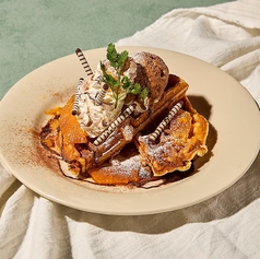 チョコ＆オレンジ　ワッフル