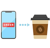 スタッフがほかのお客様を接客中でも安心!モバイルオーダーでスマートフォンから注文可能!スマートフォンでも注文が厳しい場合はスタッフにお声がけください!