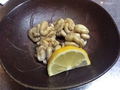料理メニュー写真 タラ白子の塩焼き、ポン酢、天ぷら