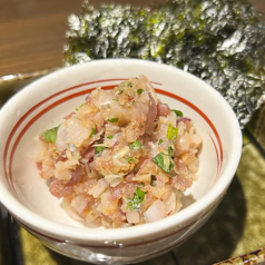 海鮮なめろう 韓国のり添え