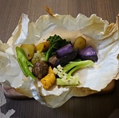 季節野菜の奉書焼きカルトッチョ風