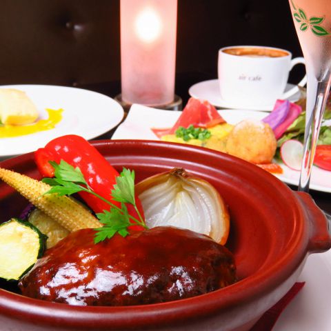 ※希望のメインをご要望欄に記載！【夜カフェ×ディナーセット】エールカフェ栄店限定★2300円