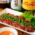 料理メニュー写真 黒薩摩鶏 レバ刺し