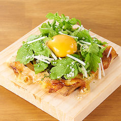 サラダ三つ葉の卵黄ビスマルク