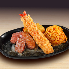 ヒレカットステーキ 80g&《手仕込み》海老フライ　タルタルソース・レモン付