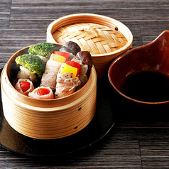 豚バラ巻きせいろ蒸し