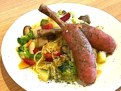 骨付きフランク添え色々野菜のペペレモン