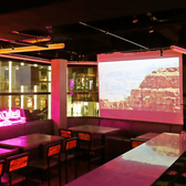 【無料サービス】大型スクリーン、マイク、カラオケ完備。PC接続可。