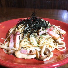 木の子とベーコンの和風パスタ