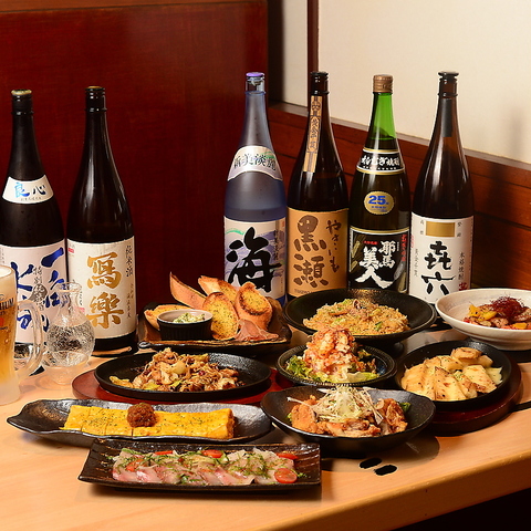 カクテルや焼酎、日本酒などお酒の種類の豊富さが自慢◎