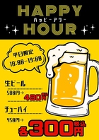 ビールのお得な時間、見逃せない！