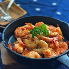 食欲そそるガーリックシュリンプ