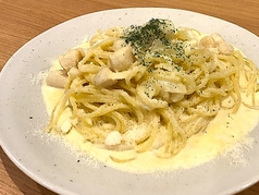 貝小柱のレモンクリームソース