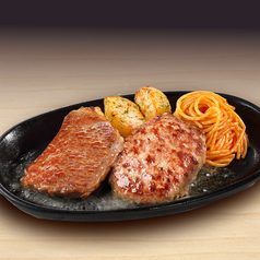 リブロースカットステーキ 70g&宮ハンバーグ 120g