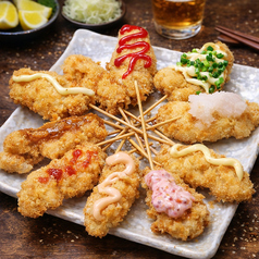 串と釜飯　串まるのコース写真