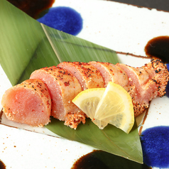 明太子の藁焼き 塩とポン酢で