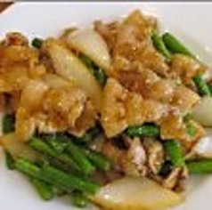ニンニクの芽と豚肉炒め