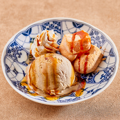 わらび餅とほうじ茶アイス