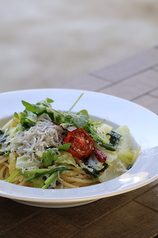 シラスと旬野菜のペペロンチーノ