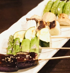 旬の野菜串焼き