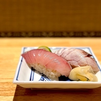 旬の食材を取り入れた握り