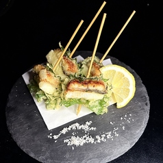 うなぎと長芋の串天