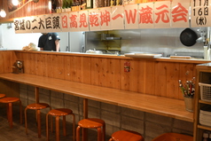 人気のカウンター席